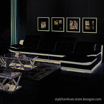 Leather sofa sets, graceful